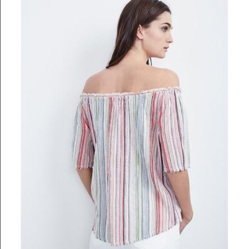 Velvet Graham Spencer Striped Off-the-Shoulder Top - Picture 5 of 5